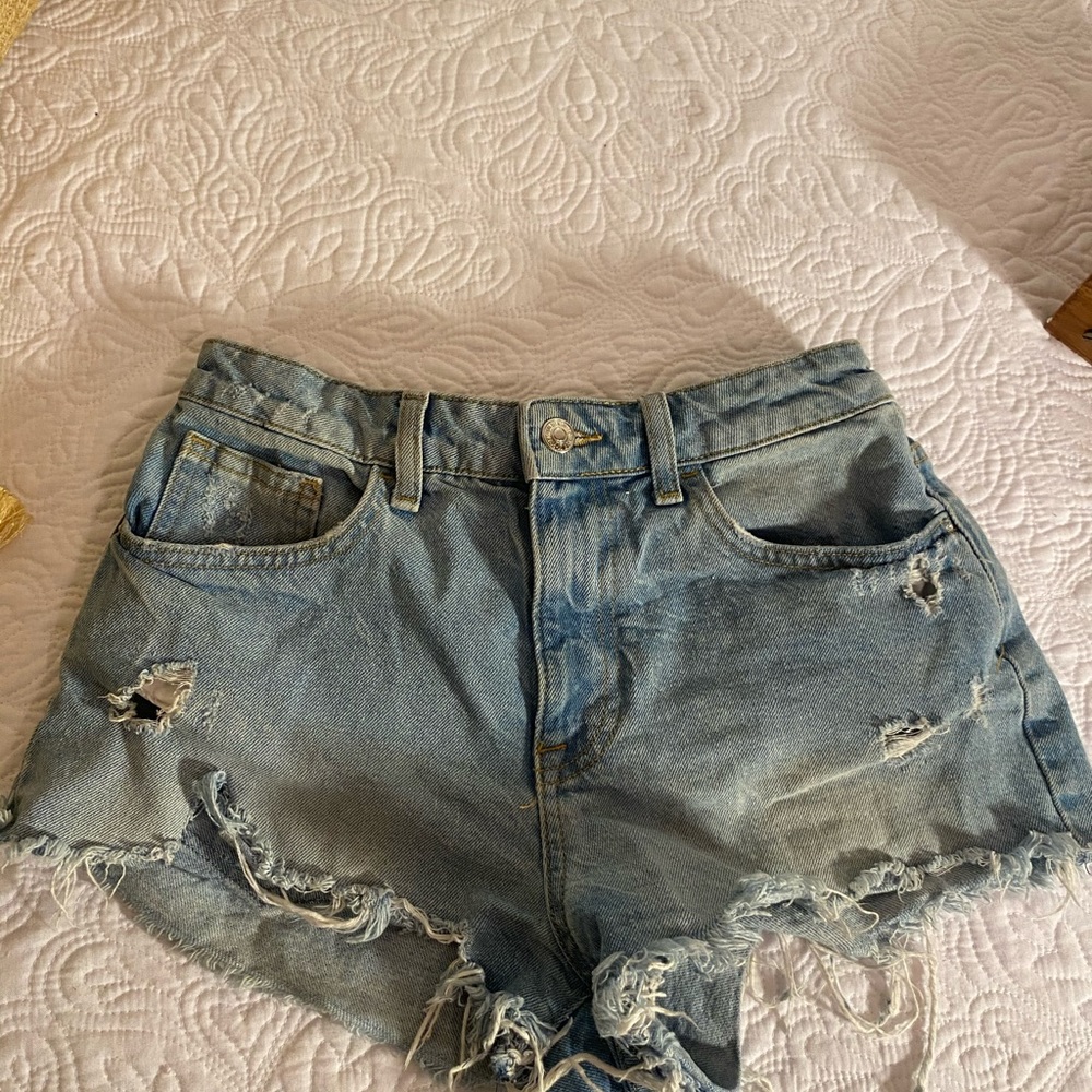 Distressed Jean shorts